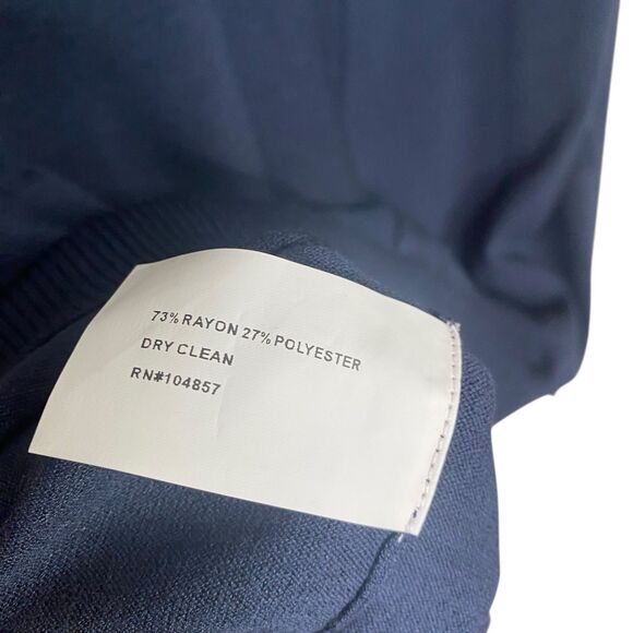 AG Adriano Goldschmied Sweater Mens M Navy Blue V-Neck Vented Golf Preppy NEW - Picture 9 of 10